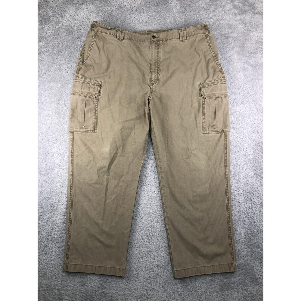 LL Bean Cargo Pants Mens 42X28 (Tag 44x29) Brown Cotton